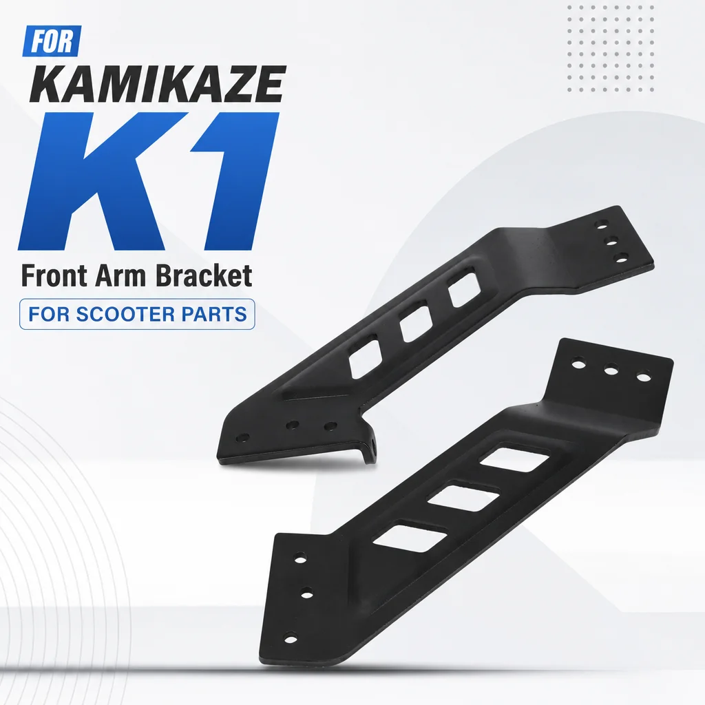 Фото Кронштейн передней балки Kamikaze K1, комплект левый + правый, металлическая опора основной балки для скутера. №1
