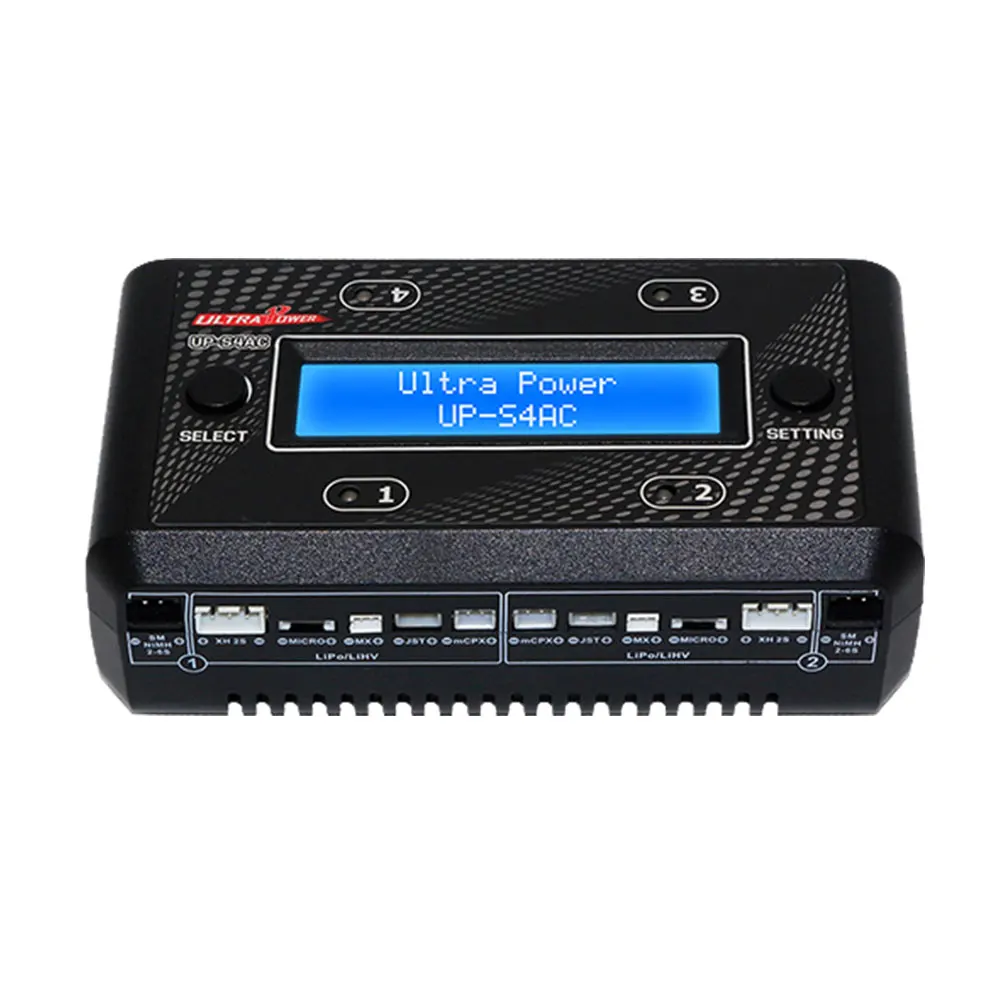 

Зарядное устройство для аккумуляторов Ultra Power UP-S4AC LiPO LiHV AC DC для 1S-2S LiPO/LiHV 2S-6S NiMH/NiCd для портов SM/XH/Micro/MX