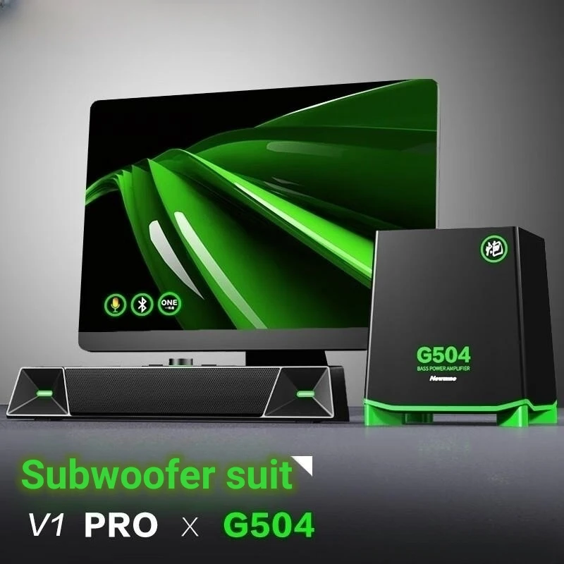 

Newmine Multimedia Computer Audio Bluetooth Speakers Desktop Computer Sound Bar Subwoofer Set Home TV Theater Audio Equipment
