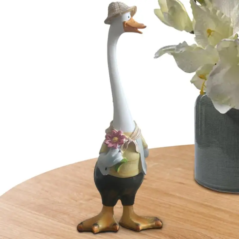

Garden Statue Resin Duck Craft Figurines Duck Family Member Courtyard Ornaments Artwork Animal Sculptures Modern Home Decor