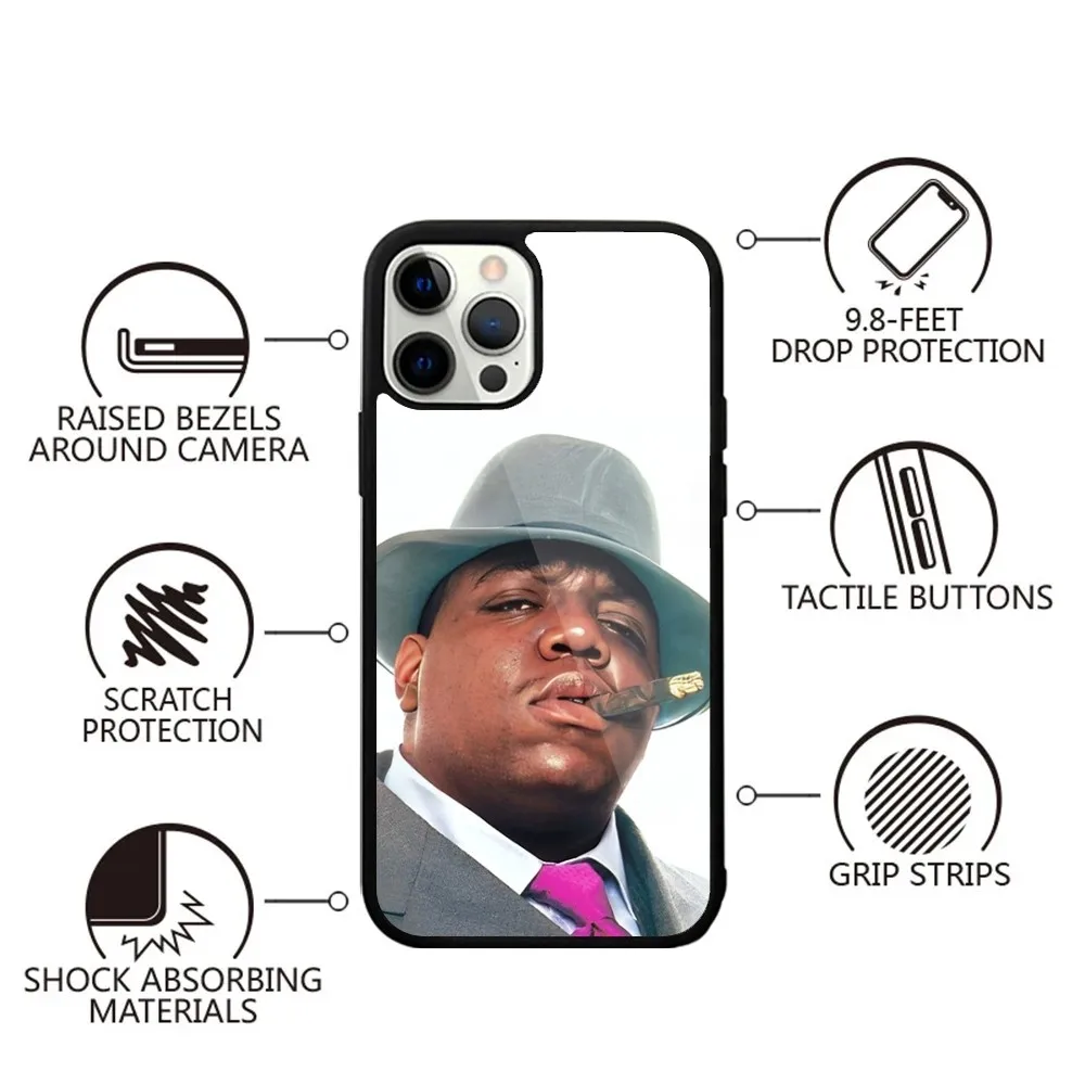 Чехол для телефона Notorious B-Biggie BIG iPhone 16 15 14 13 12 11 Plus Pro Max Mini Magsafe с магнитной