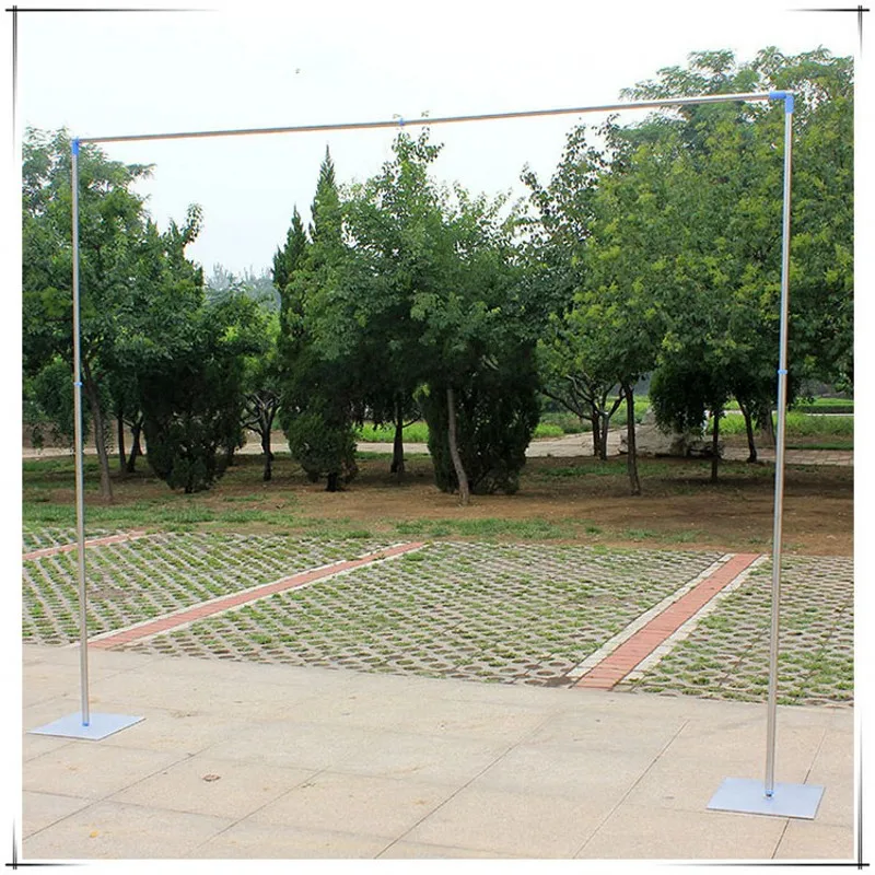 

3X3M(10X10FT) Stainless Steel Pipe Stand With Expandable Rods Backdrop Frames For Wedding Event&Party Decoration