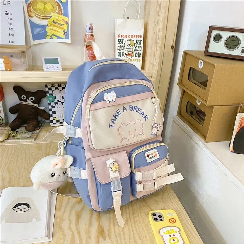 

Dropshipping kawaii school bag girl backpacks female shoulder bags children girls' school backpack students schoolbag