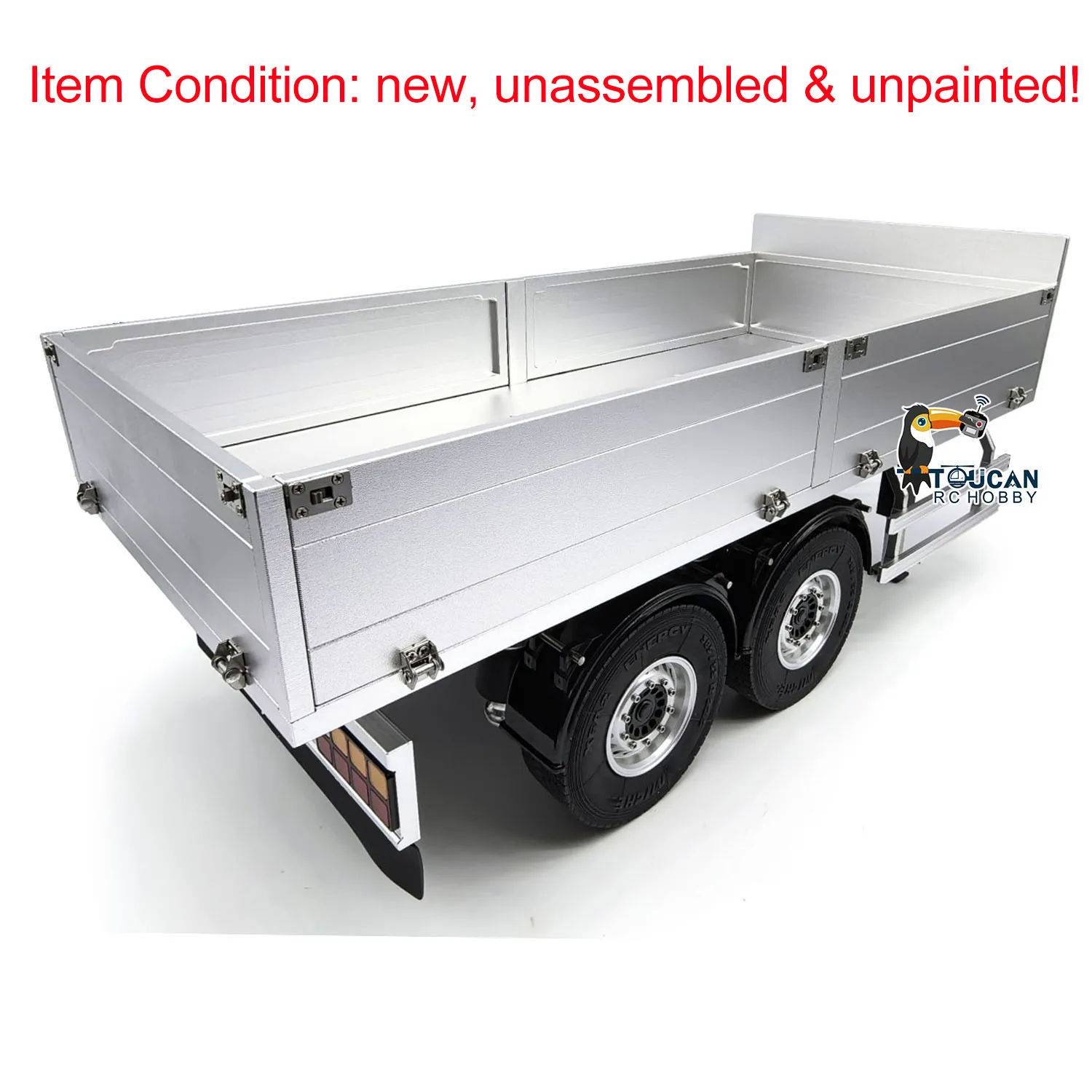 2-осевой металлический полный прицеп запасные части для игрушек 1/14