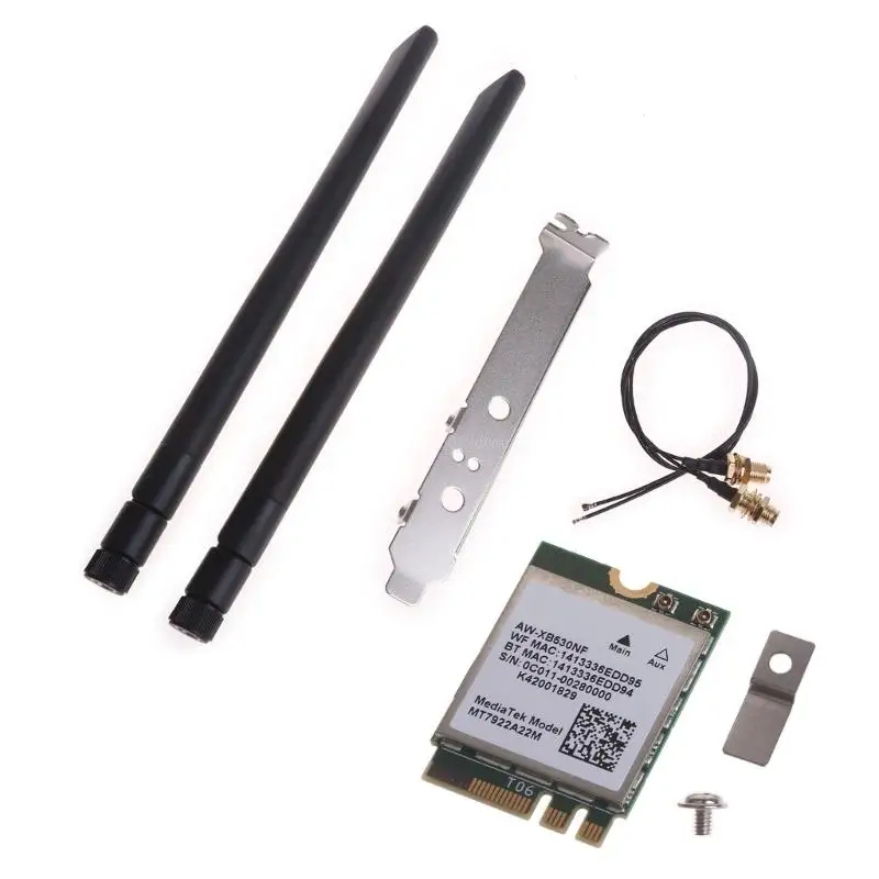 

Wi-Fi 6E MT7922 AW-XB530NF Wireless LAN card 802.11AX WiFi BT 5.2 Adapter 2400Mbps NGFF Card R2LB