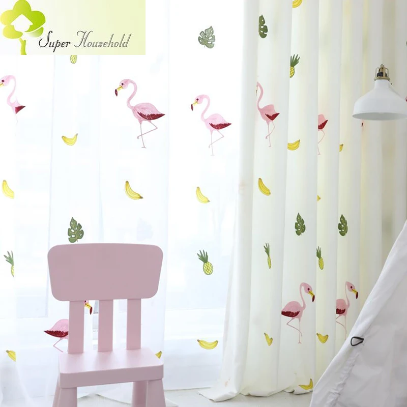 

Скандинавские затемненные занавески для девочек, занавески на окно в спальню, тюлевые занавески для гостиной, Детские плотные занавески с в...