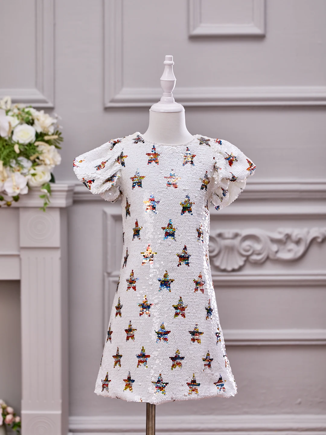 Женское блестящее платье для дня рождения с блестками