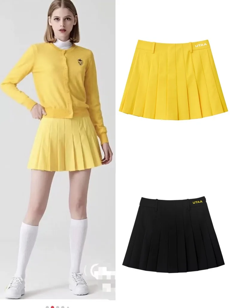 

Golf Dress Women's Pleated Skirt High grade Twill Skirt Drop Wrinkle Free Versatile Sports Outdoor Skirt