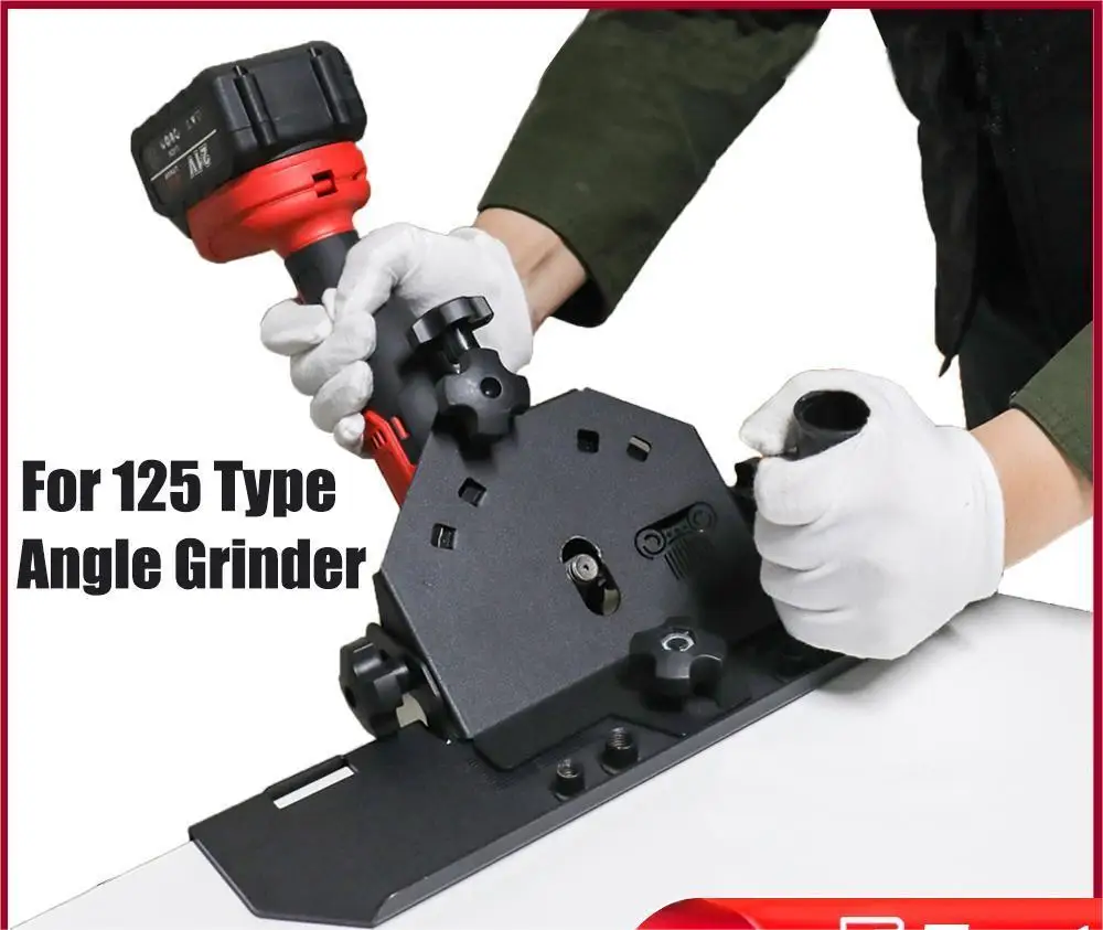 

45° Chamferer Utility Chamfer Tool Aluminum Alloy 125 Type Angle Grinder Chamfer Bracket Screw Installation Multifunctional