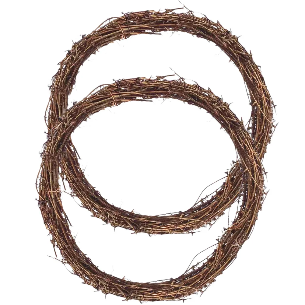 

2Pcs For Christmas Rattan Wreath Grapevine Garland Grapevine Wreaths Wreath Frame Grapevine Wreath for Home Crafting