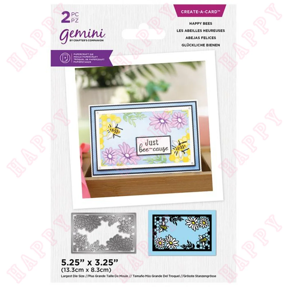 

2022 Summer Happy Bees Metal Cutting Dies Diy Scrapbooking Paper Greeting Cards Album Diary Crafts Decoration Embossing Molds