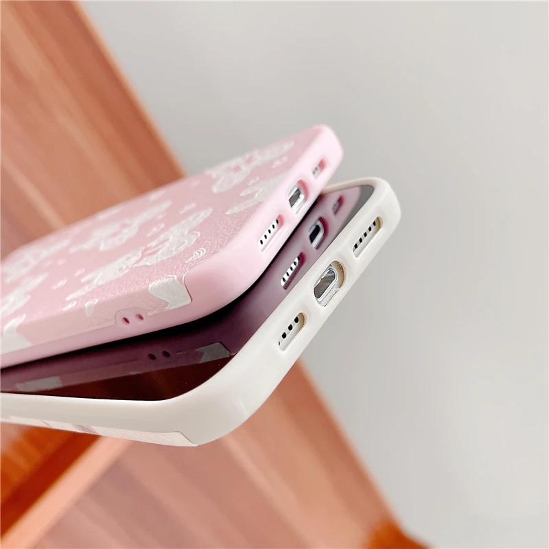 Модные милые чехлы для телефонов с кроликом и медведем iPhone 13 12 Mini 11 Pro XS Max X XR SE 2020 8 7
