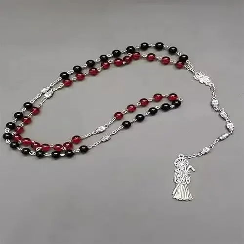 дужка красный Санта молот четки, santisima молот четки, увели senora de la santa молот, святая смерть четки, готическое ожерелье (art.: 3920cd01d8aad) - 3920cd01d8aad