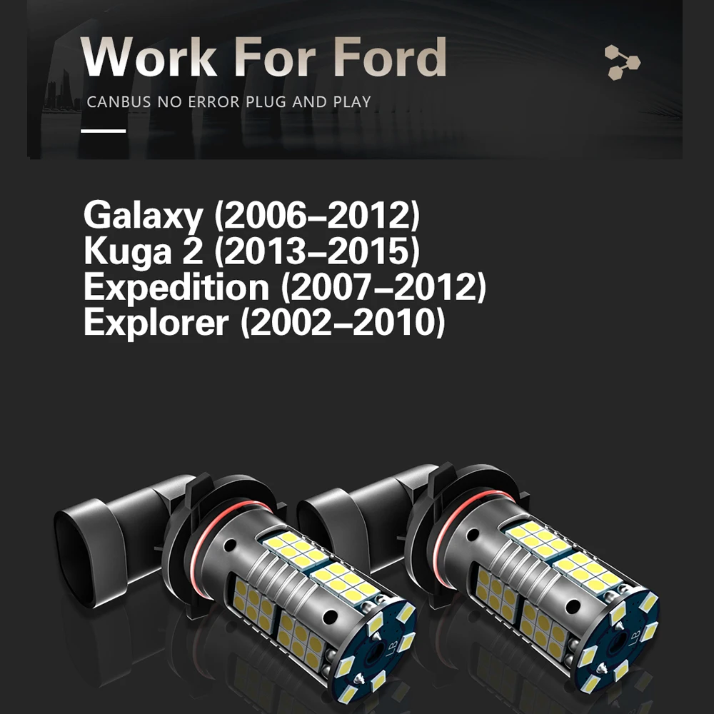 Светодиодные лампы для противотуманных фар HB4 9006 H10 9145 Canbus Ford Galaxy 2006-2012 Kuga 2 2013-2015