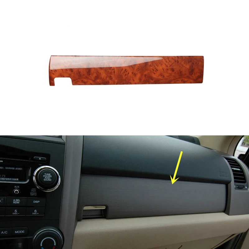 

Для Honda CRV CR-V 2007 2008 2009 2010 2011 пластиковые украшения в стиле красного дерева, аксессуары для внутренней отделки центральной консоли, наклейки