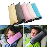 car pillow seat headrest children shoulder pad detachable cartoon plush cotton soft sleep seat belt cover neck pillow auto parts