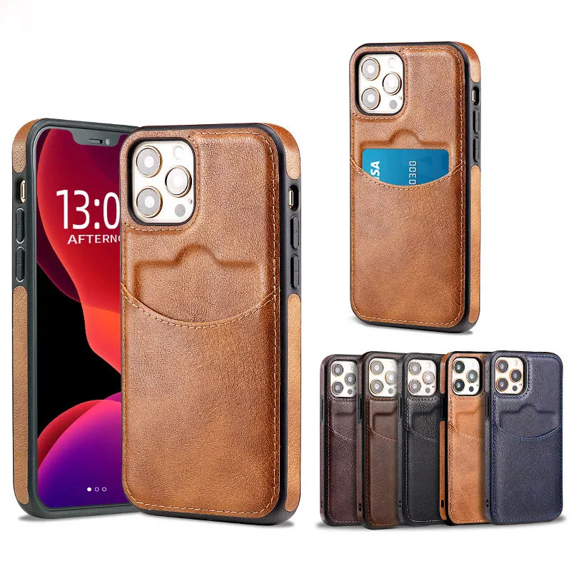 

Luxury PU Leather Card Bag Case For iPhone 14 13 12 11 Pro Max 14 Plus XS Max XR X 14Pro Max Wallet Credit Card Slot Back Cover