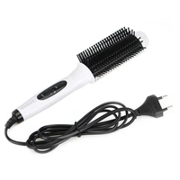 2 in 1 electric hair straightener comb hair curler brush professional hair straightener brush hair curling tools dropshipping