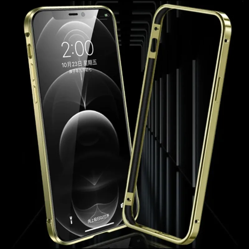 Тонкий чехол из натуральной кожи в стиле ретро для Apple iPhone 13 Pro Max металлический