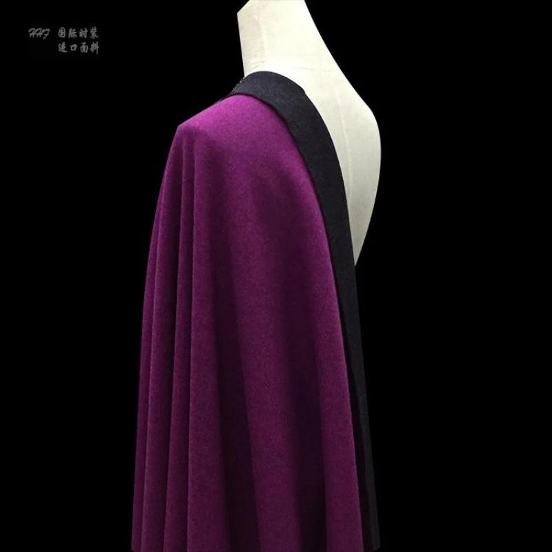 

Double-sided Two-color Wool and Cashmere Fabric Fashion Heavy Solid Color Knitted Imported Clothing Autumn and Winter Per Mater