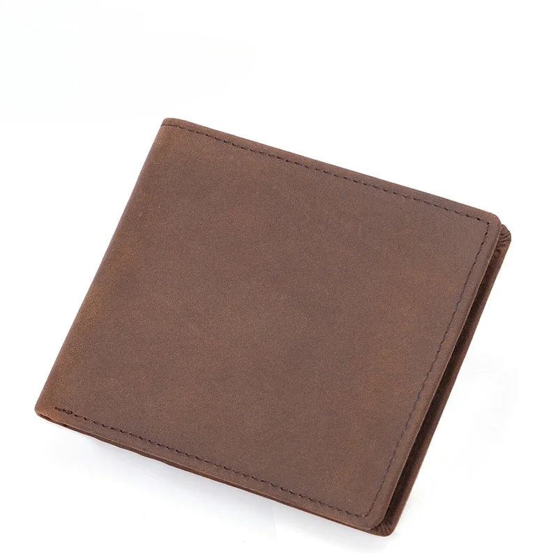 Amazon Лидер продаж мужской кожаный кошелек из воловьей кожи с верхним слоем Crazy Horse