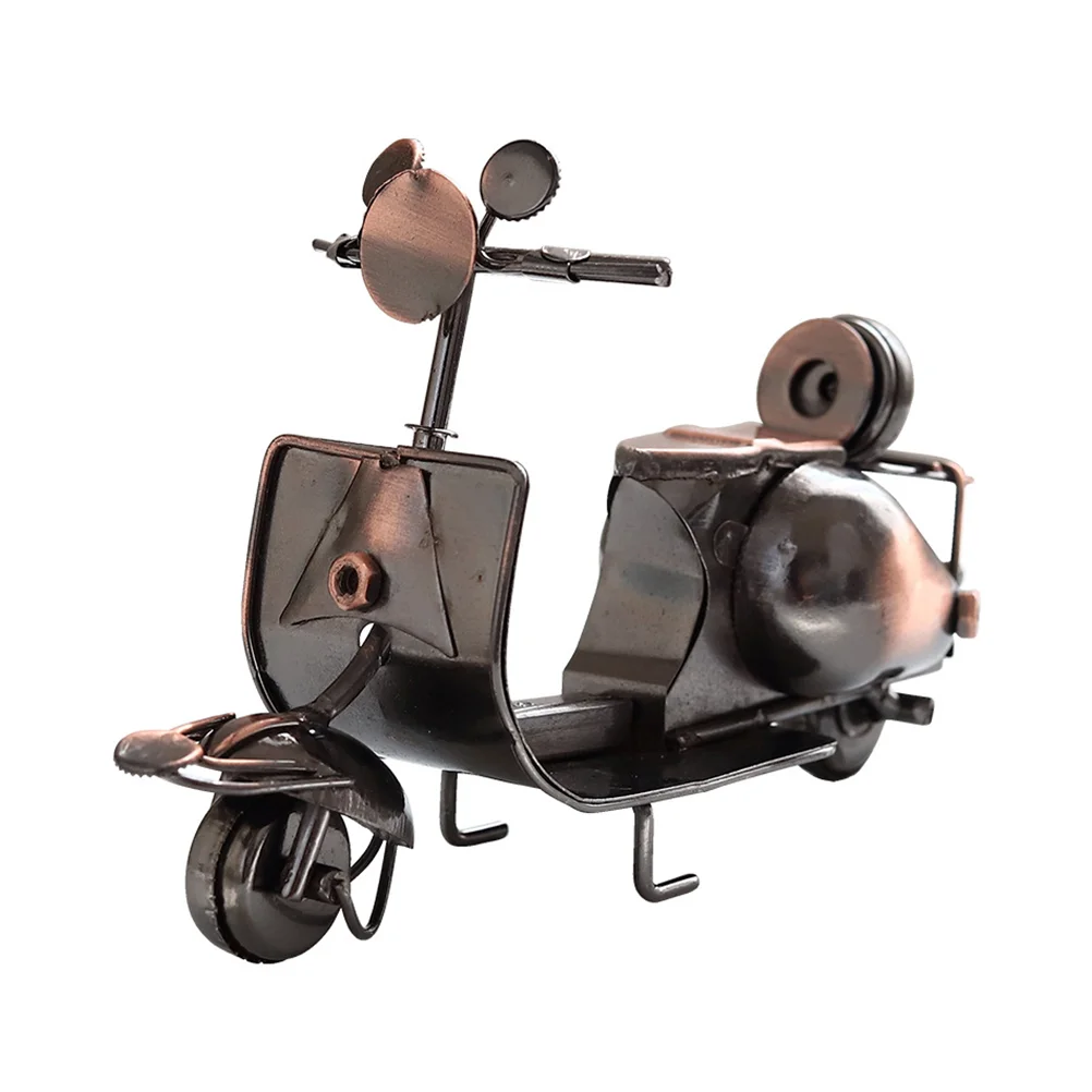 

Motorcycle Ornaments Decor Home Kids Motorcycle Toy Engine Metal Retro Handicraft Race Car Toys Iron Miniature Motorbike Dad