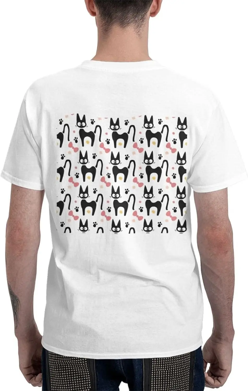 Мужские футболки для Kiki cat Delivery классическая одежда с коротким рукавом