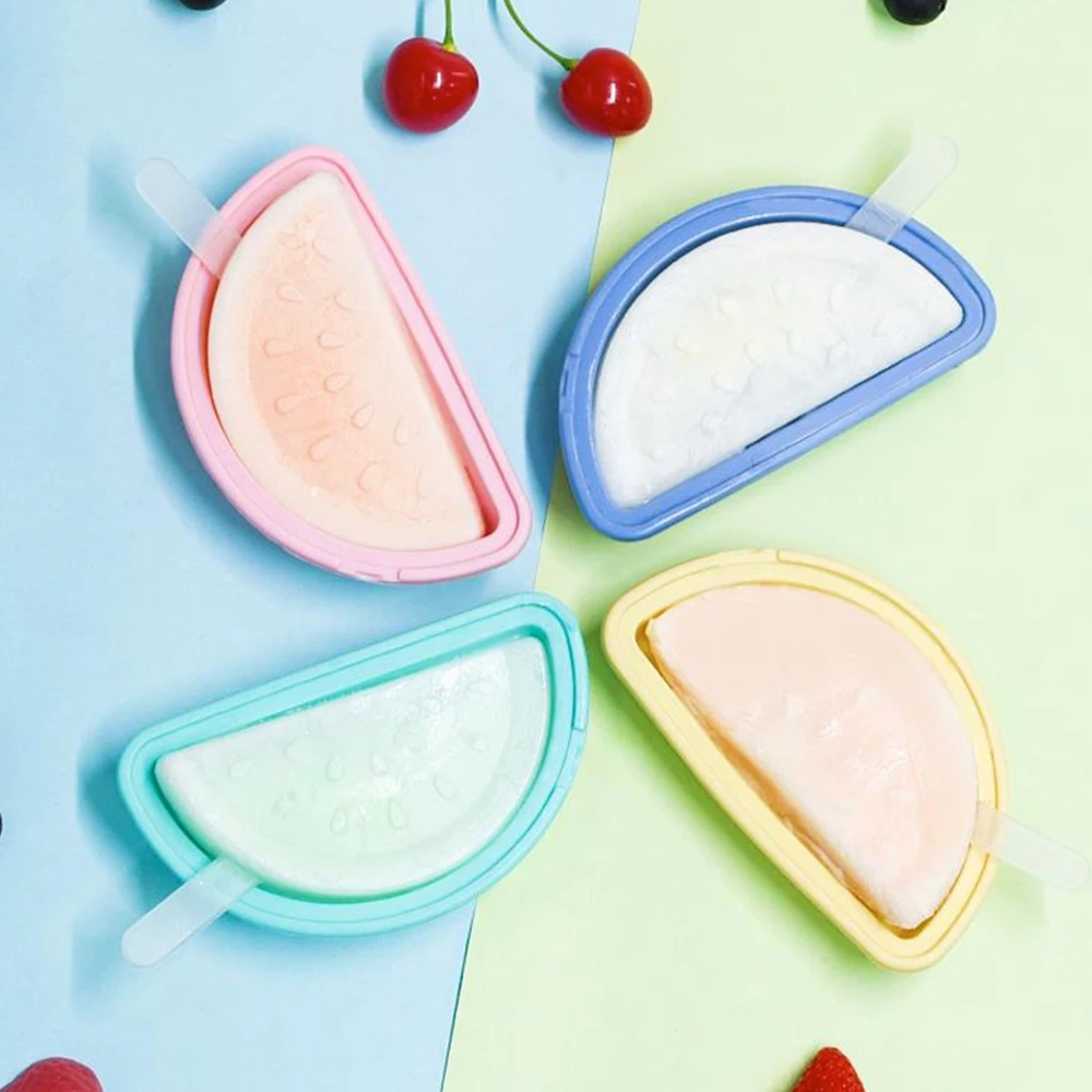 

1PC DIY Homemade Ice Popsicle Mold Fruit Series With Cover Watermelon Silicone Ice Cream Mold Kitchen Tools Ice Cream Tools