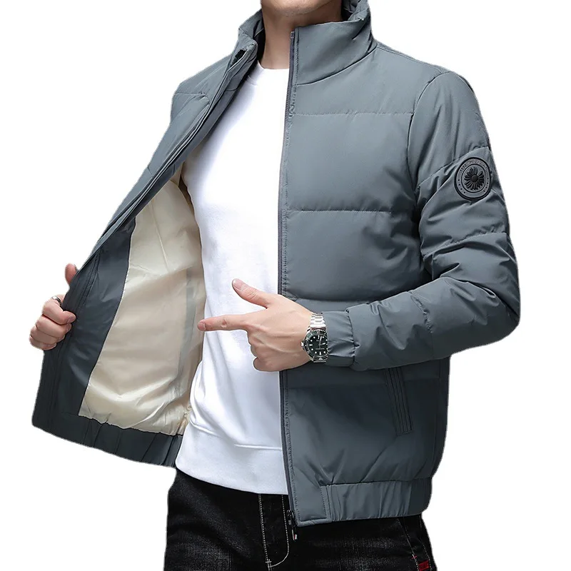 2022 Winter New Light Luxury Fashion Jacket Cotton Jacket Men Jacket Fashion Large Size Cotton Jacket Men's Thickened Warm