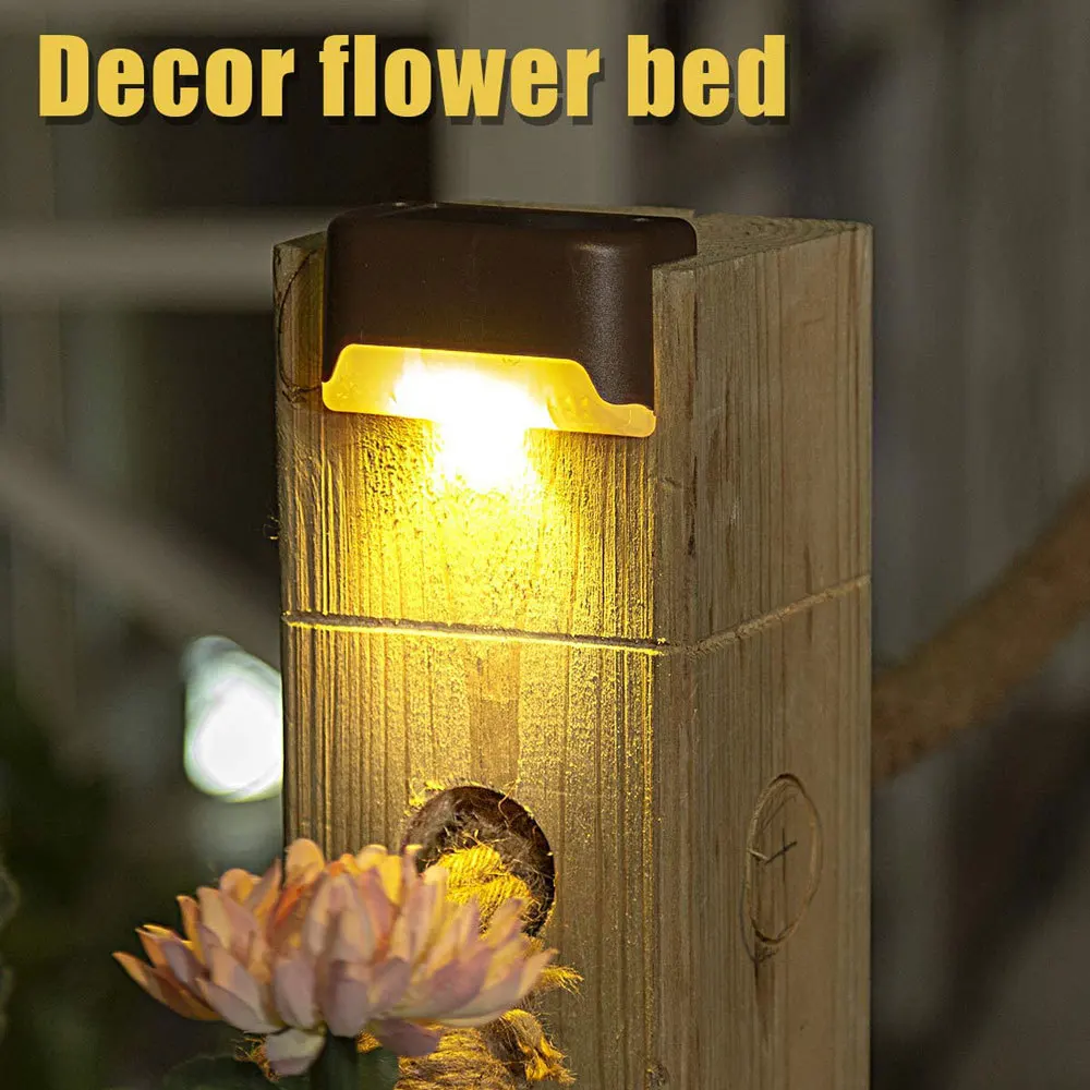 

Outdoor Garden Landscape Step Deck Lamps Led Solar Stair Light Wall Lighting Waterproof Pathway Yard Fence Stairs Steps Lamps