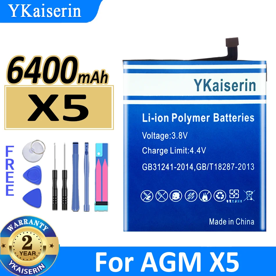 

6400mAh YKaiserin Battery X 5 For AGM X5 Mobile Phone Batteries