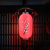 25cm plum blossom pattern lantern lamp chinese oriental cloth lantern sashimi sushi restaurant home hanging lampion decoration