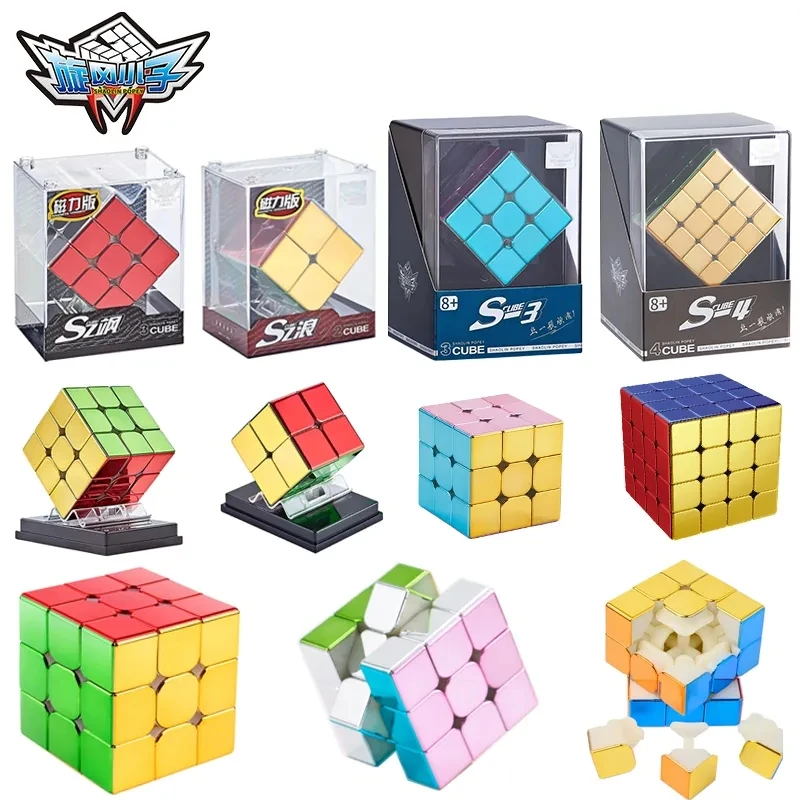 

Cyclone Boys Magnetic Magic Cube Plating 3x3x3 4x4 2x2 Professional Speed Puzzle Toys 3x3 Accessories 3×3 4×4 2×2 Cubo Magico