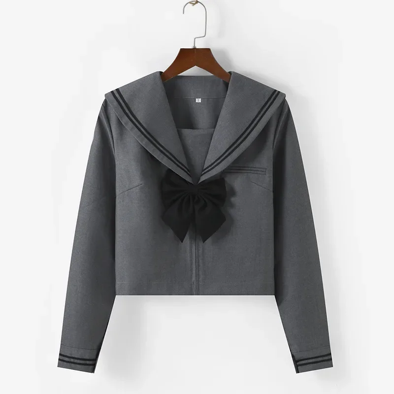 2022 серая Униформа JK осенняя японская школьная форма с коротким/длинным рукавом