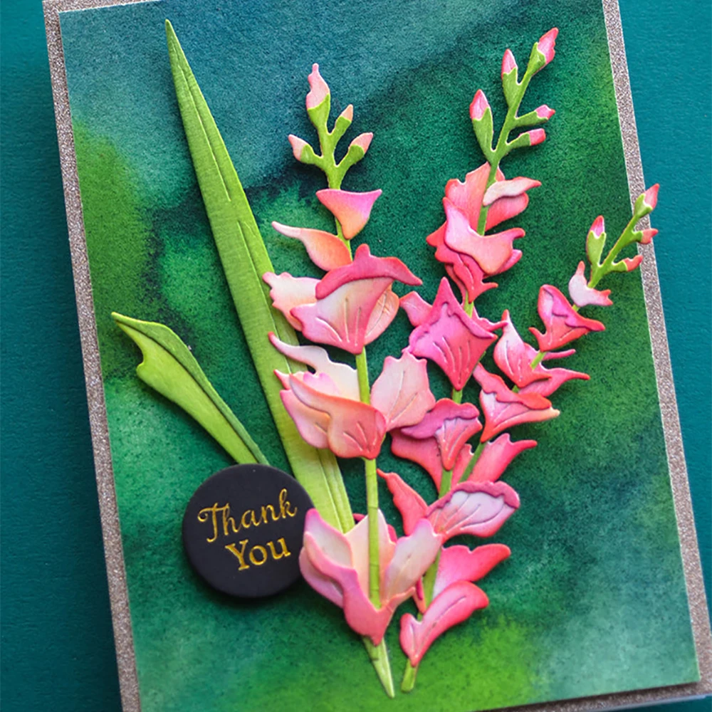 Весенний цветочный стебель цветы листья бабочка металлические штампы сделай сам