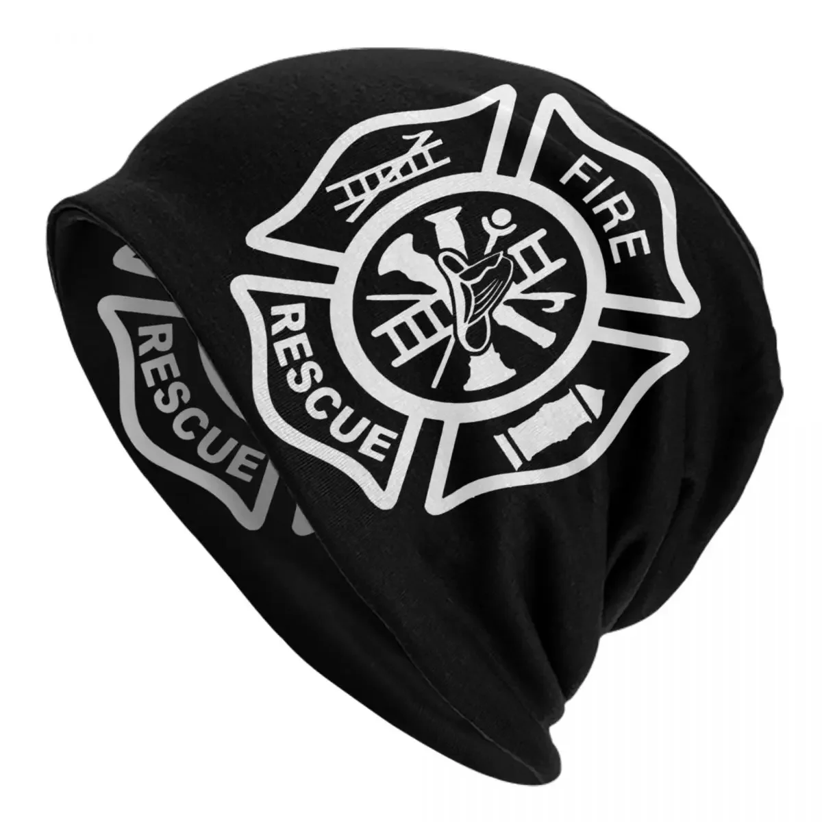 

Fire Rescue Firefighter Beanies Caps For Men Women Unisex Streetwear Winter Warm Knitted Hat Adult Fireman Logo Bonnet Hats