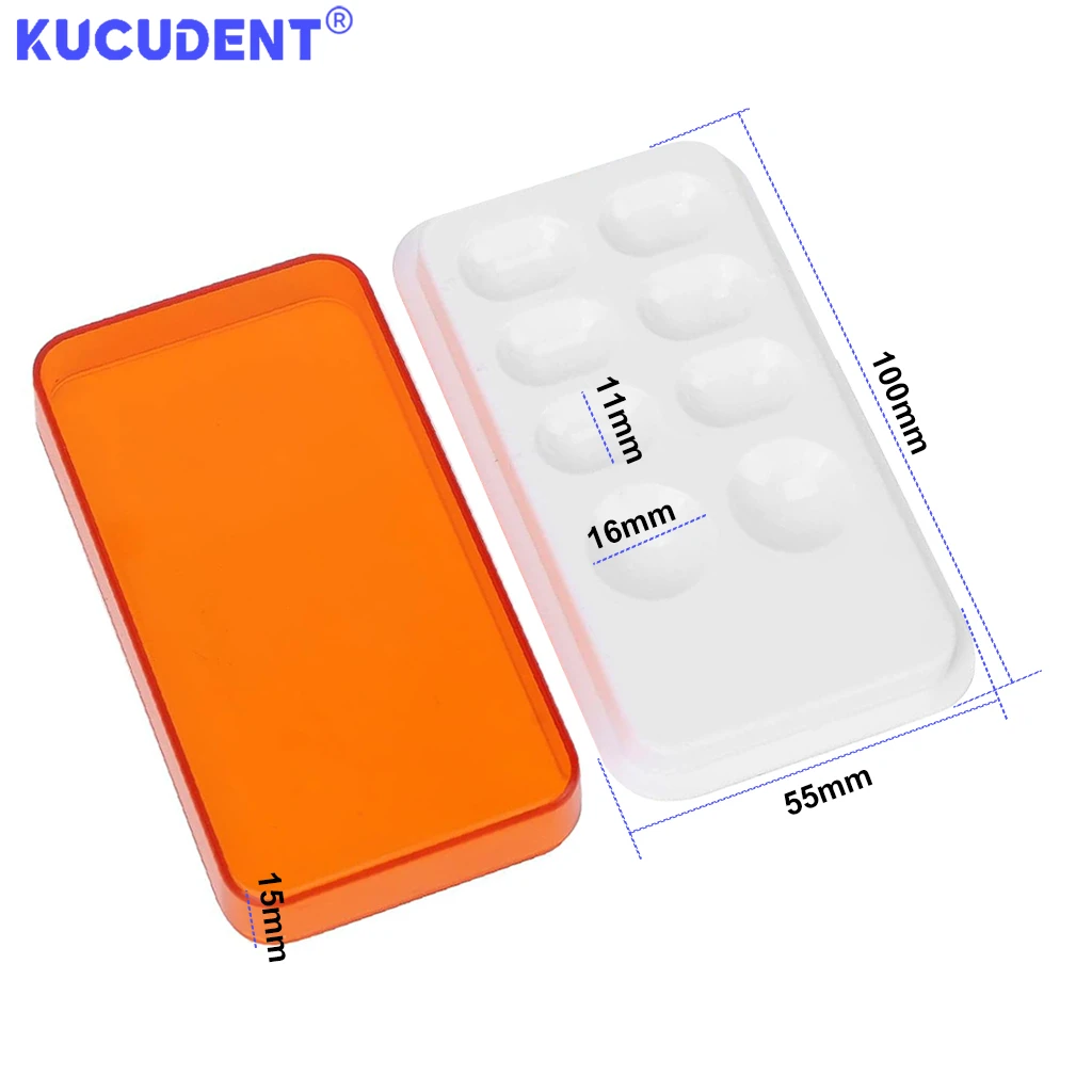 KUCUDENT 4 отверстия / 8 отверстий Коробка для хранения зубных виниров 10 шт. Зубной