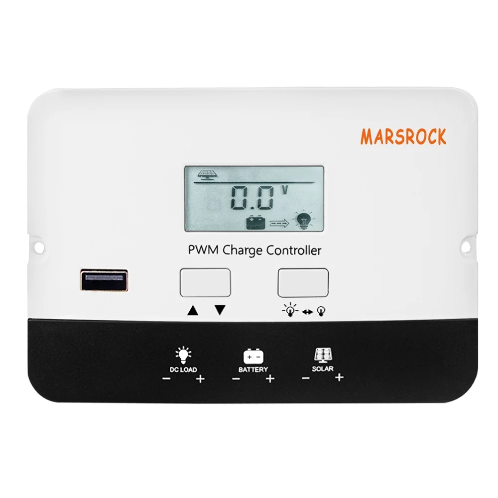 

10A 20A PWM Solar Charge Controller 12/24V Auto Solar Regulator For 0-680W Solar Panel flexible installation Flush Mount