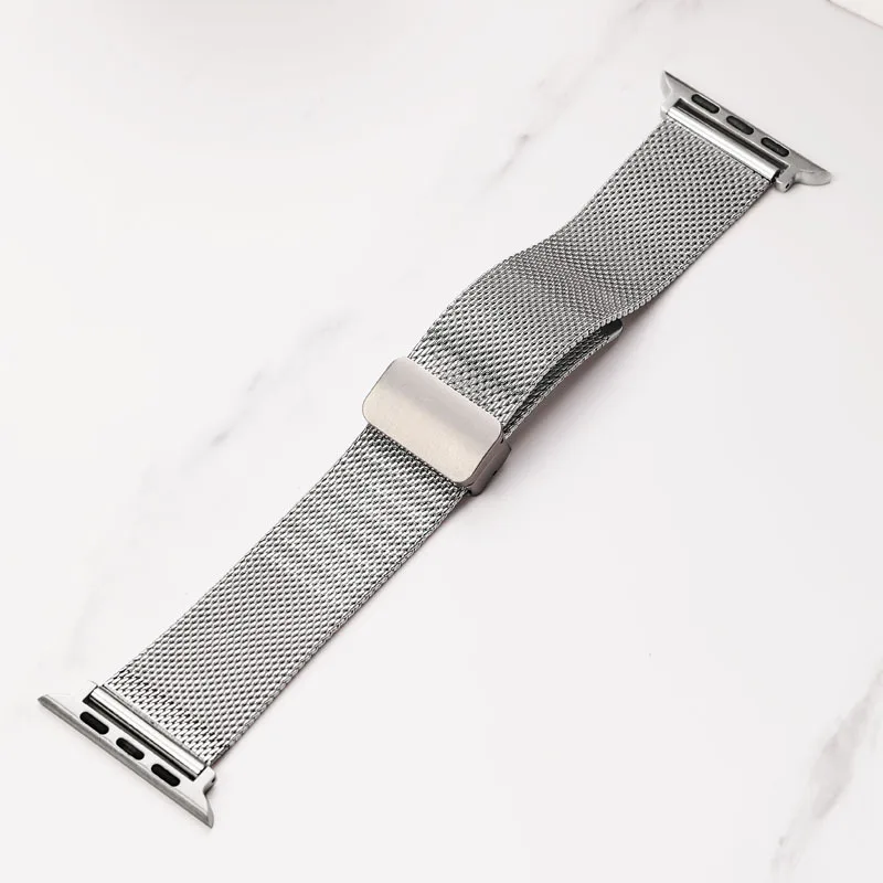 Magnetic Strap for Apple Watch Ultra 49mm 45mm 41mm 44mm 40mm 38/42mm Stainless Steel Mesh Band Bracelet IWatch Series 8 7 SE 6