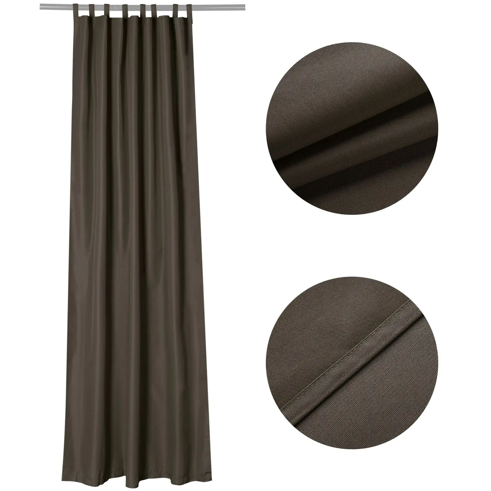 

Наружная занавеска 54X96 дюймов для внутреннего дворика со стандартной защитой от УФ-излучения, кофейная