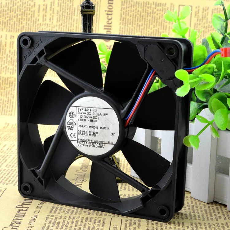 

New For EBM PAPST 12025 24V 5W TYP4414FD 12CM Double Ball Converter Fan