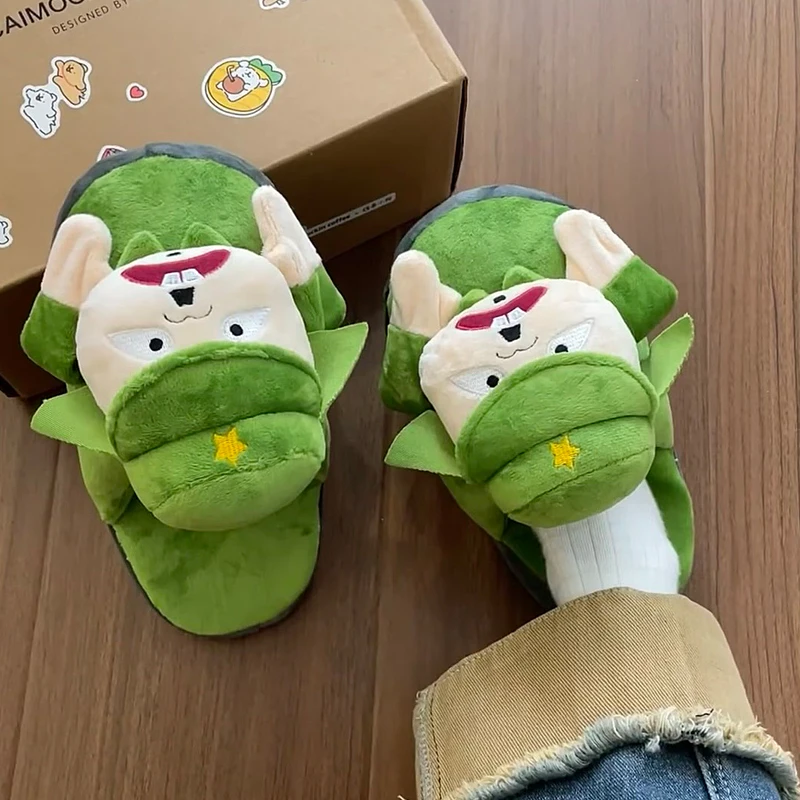 Женские тапочки с мультяшным рисунком