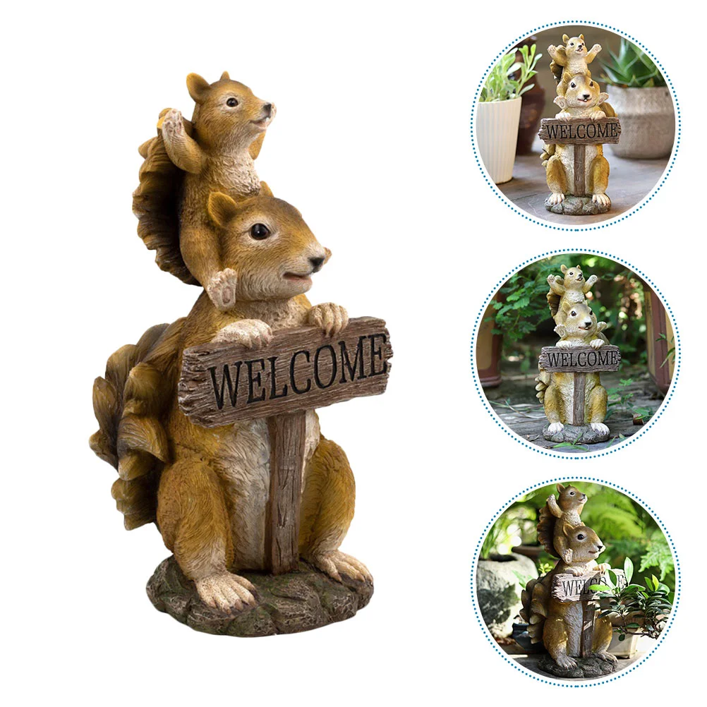 

1 шт. белка приветственная доска Декор креативная Смола приветственное украшение (светильник-коричневый)