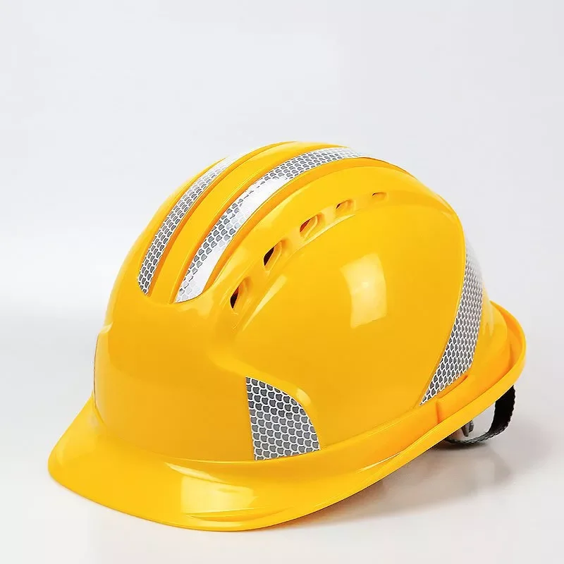 

Reflective Safety Helmet Breathable ABS Construction Site Factory Electrically Insulated Anti Smash Labor Protect Safety Helmet