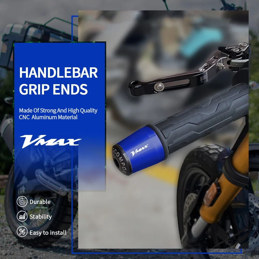 

Motorcycle CNC Handlebar Grips Bar Ends Handle Bar Grip Cap Slider For Yamaha V-MAX VMAX 1200 V-MAX1200 VMAX1200 1985-2017