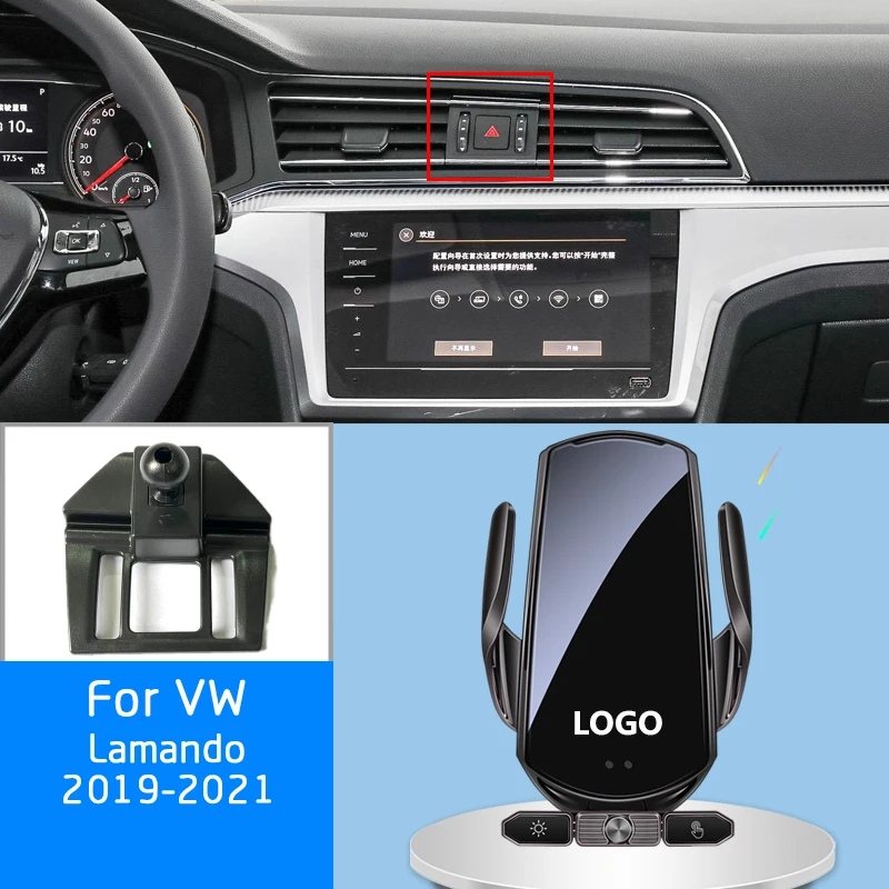 

Специальный автомобильный держатель для телефона 15 Вт, Беспроводная зарядка для VW Lamando 2019-2021, монтажный кронштейн на вентиляционное отверстие, аксессуары для GPS, вращение на 360 °