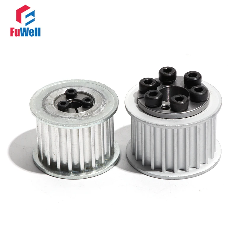 

HTD5M 24T Timing Pulley Keyless 24Teeth Transmission Belt Pulley 16/21/27mm Belt Width 5/6/8/10/12mm Bore Toothed Gear Pulley