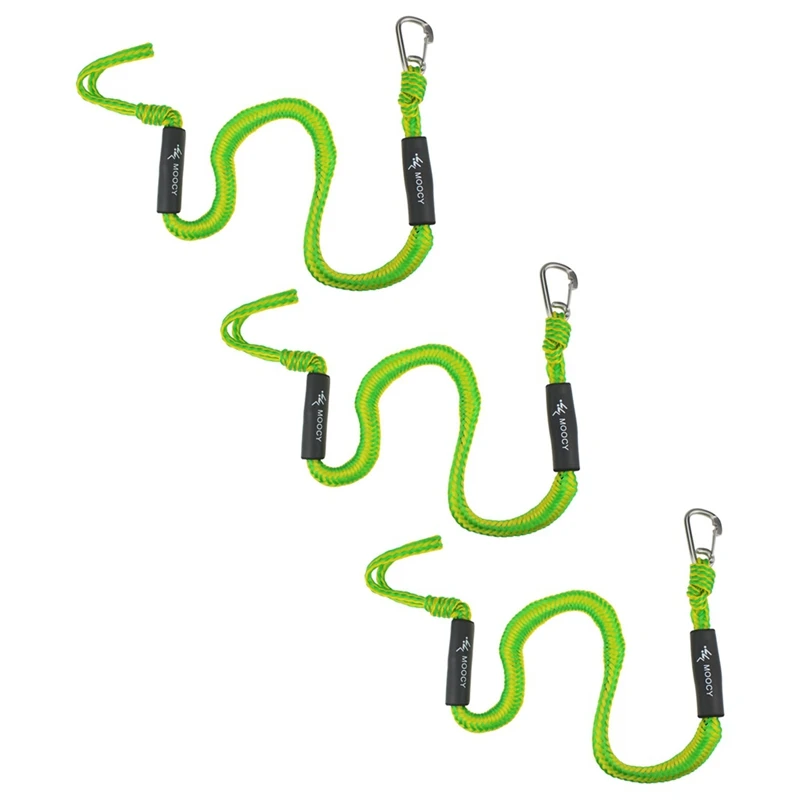 

3X Moocy Boat Bungee Dock Line With Hook Bungee Cords Docking Rope Mooring Rope For Boats Pontoon Jet Ski Seadoo Waverunner