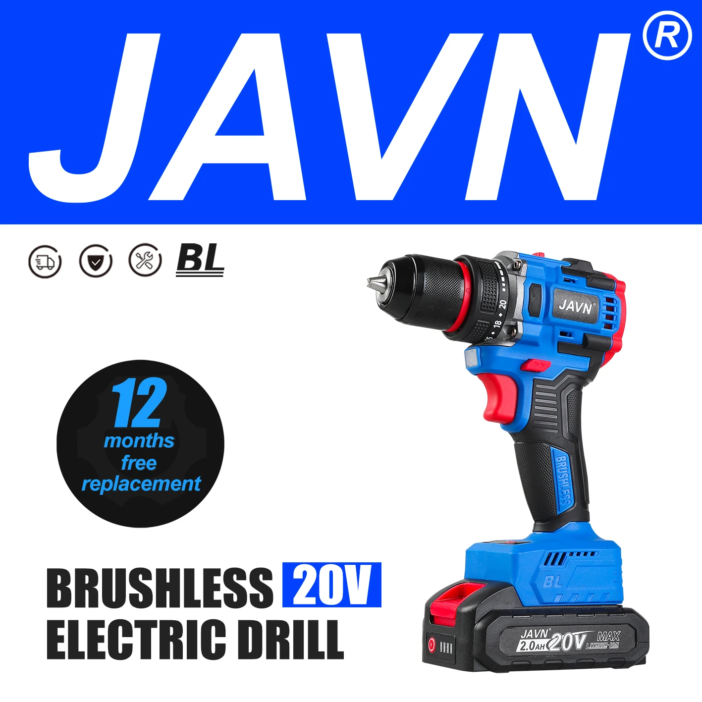 

Бесщеточная электрическая дрель JAVN 20 в 70 нм, беспроводная аккумуляторная отвертка, Мини дрель 25 + 1 настройки крутящего момента, 2-скоростной электроинструмент