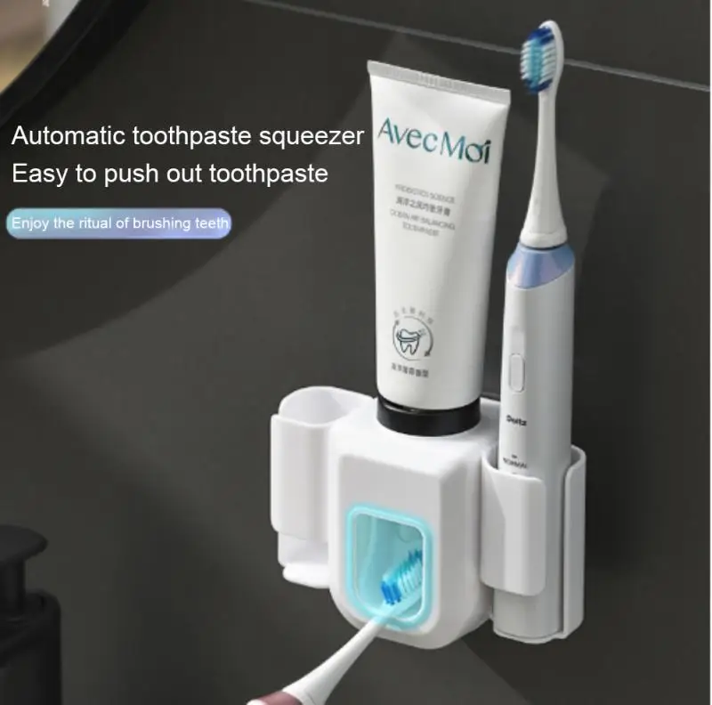 

Настенное автоматическое устройство для выдавливания зубной пасты